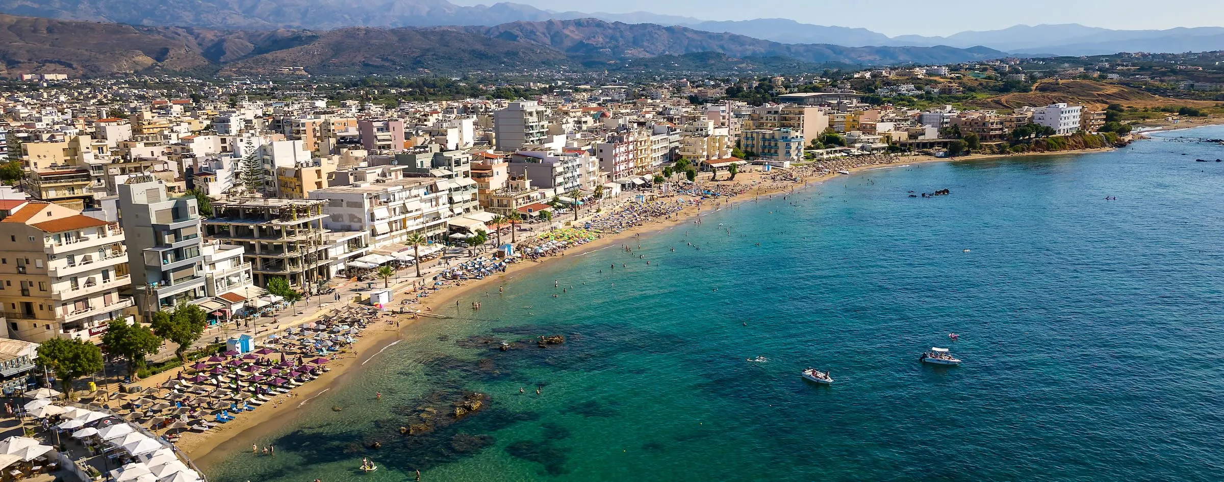 Αεροφωτογραφία της παραλίας και της παραλιακής περιοχής της Νέας Χώρας, Χανιά